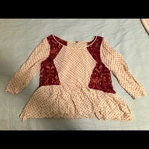 Free People, flowy, peplum blouse